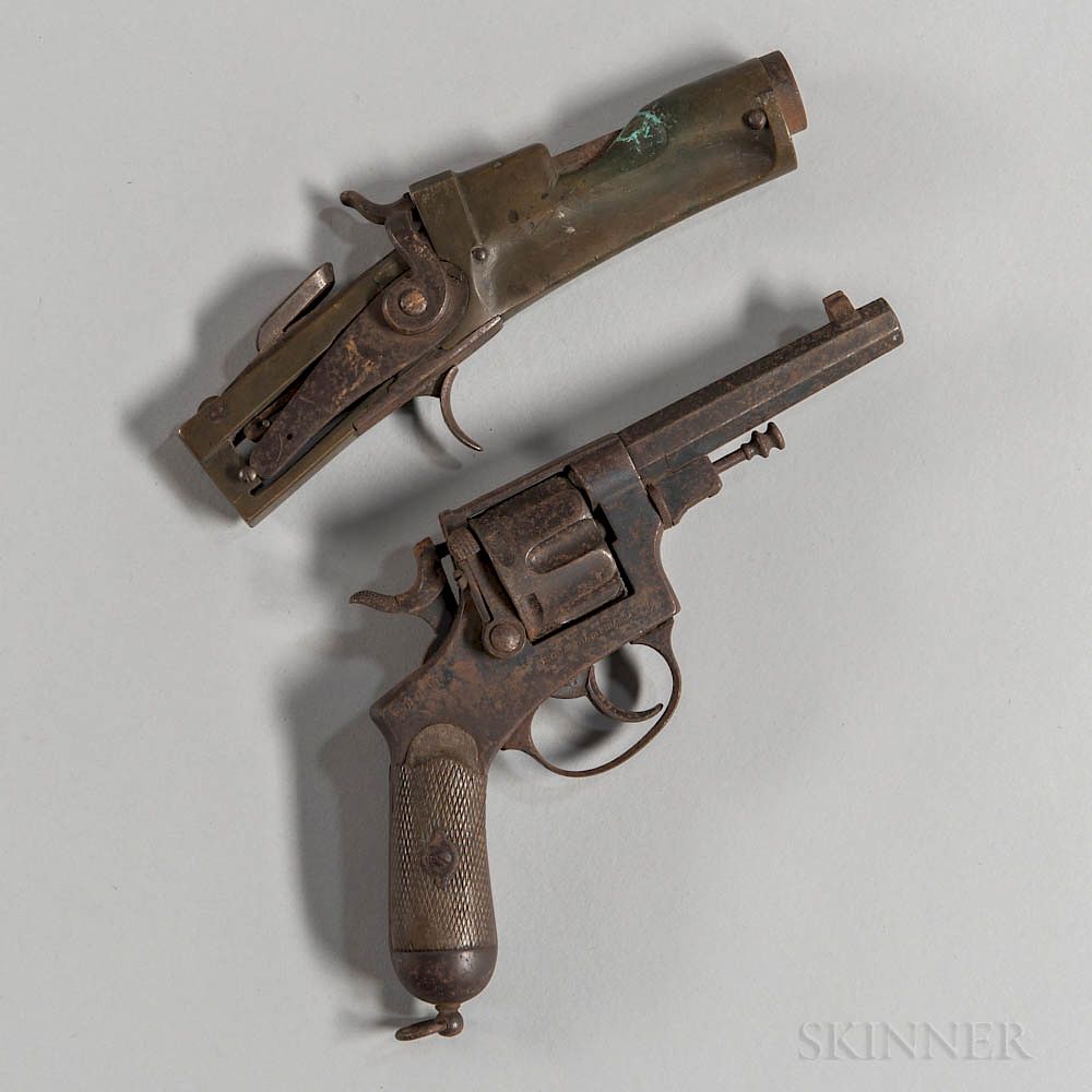 Appraisal: Toschi Castelli Model Double-action Revolver and a Late th Century