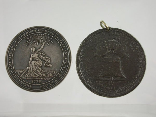 Appraisal: Centennial silver medal obverse with seated Liberty and date surrounded