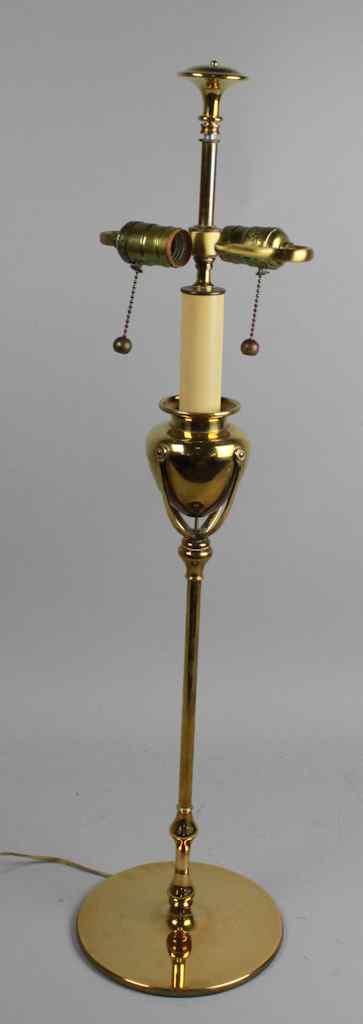 Appraisal: AESTHETIC MOVEMENT BRASS TABLE LAMP Formed as a tapering vase