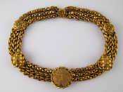 Appraisal: A vintage gilt metal collar necklace by Butler Wilson approx