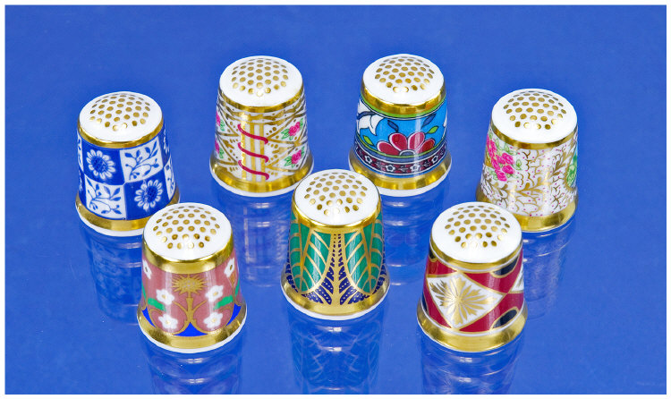 Appraisal: Minton Collection of Fine Bone China Thimbles