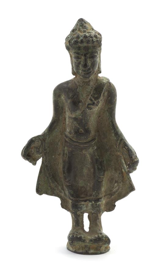 Appraisal: Sale Lot An Indian Bronze Robed Deity Height inches -