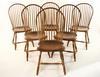 Appraisal: CHAIRS - Set of six early th C bowback Windsor