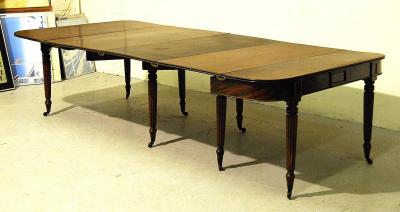 Appraisal: A REGENCY MAHOGANY EXTENDING DINING TABLE in the manner of