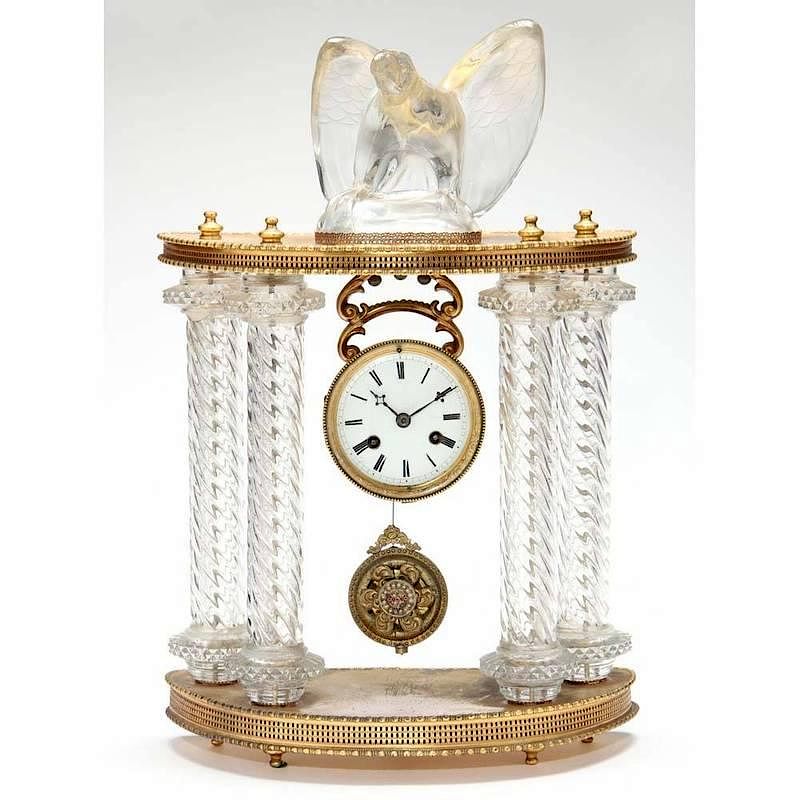 Appraisal: French Empire Portico Clock first half of the th century