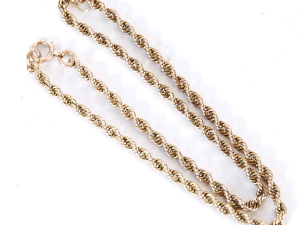 Appraisal: ct GOLD BRAIDED CHAIN NECKLACE gms EST -