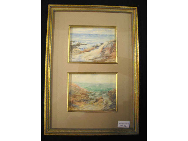 Appraisal: Framed Watercolors of a Rocky Coastline artist signed