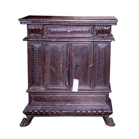 Appraisal: Italian Baroque Walnut Side Cabinet Estimate -