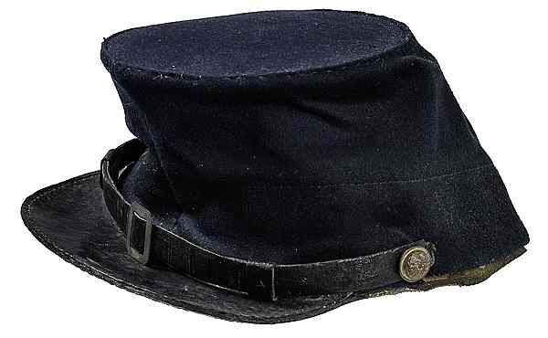 Appraisal: Pattern Forage Cap Blue wool body leather visor with leather