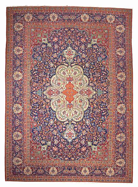 Appraisal: An Isphahan Shoreshie carpet South Central Perisa circa size approximately