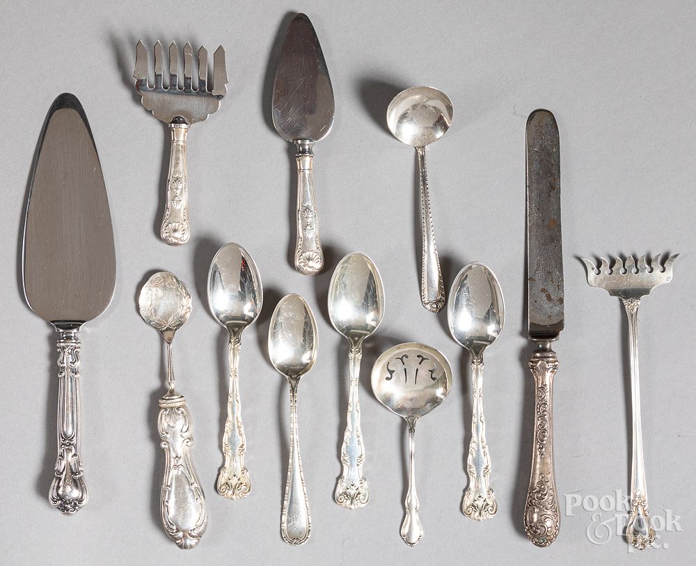 Appraisal: Sterling silver flatware Sterling silver flatware ozt together with five