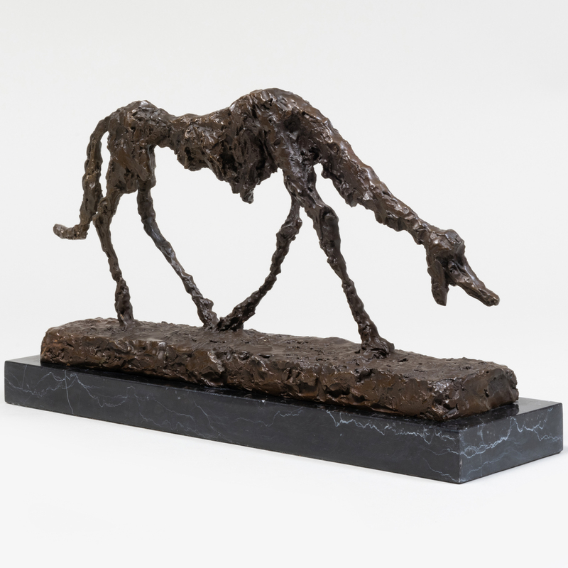 Appraisal: After Alberto Giacometti - Dog Bronze with dark brown patina