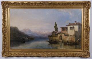 Appraisal: George E Hering signed O c Italian lake view th