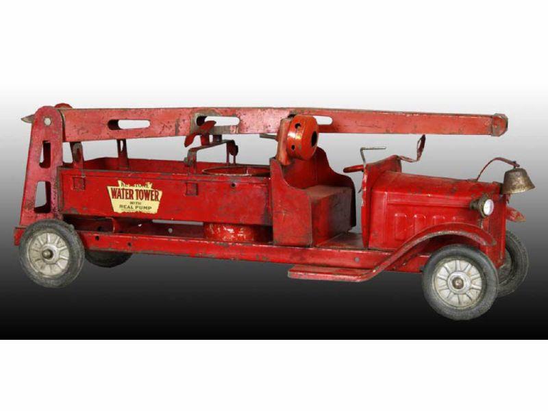 Appraisal: Pressed Steel Keystone Water Tower Fire Truck Toy Description ''