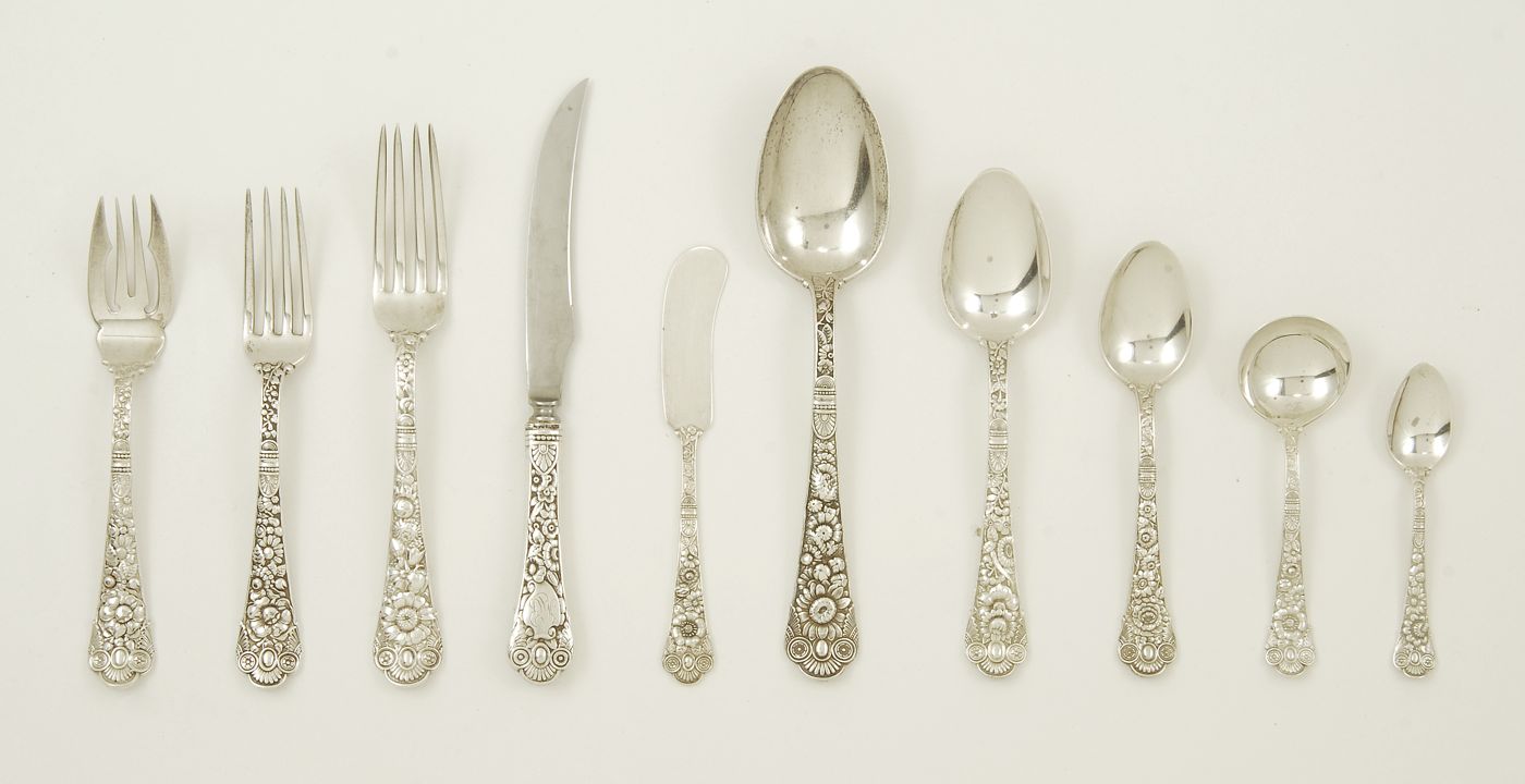 Appraisal: PARTIAL STERLING SILVER FLATWARE SET BY GORHAM IN THE CLUNY