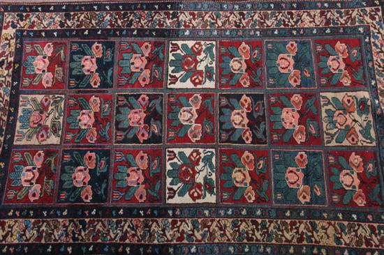 Appraisal: ANTIQUE BAKHTIARI RUG Depicting the Four Seasons - ft in