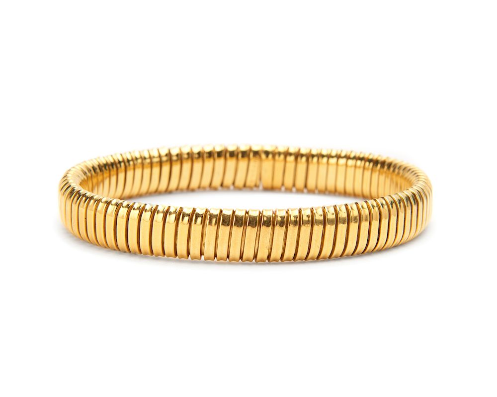 Appraisal: VAN CLEEF ARPELS K Gold Tubogas Bracelet VAN CLEEF ARPELS