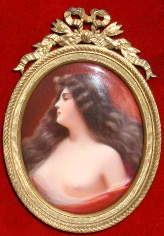 Appraisal: MINIATURE ON PORCELAIN AFTER ASTI Approximately '' x '' more