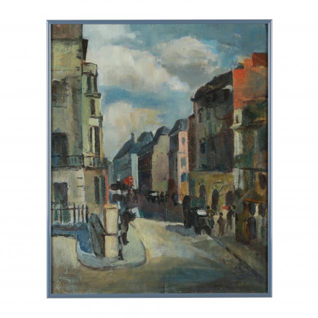 Appraisal: ALAN CAIGER-SMITH BRITISH - STREET IN PADDINGTON LONDON Oil on