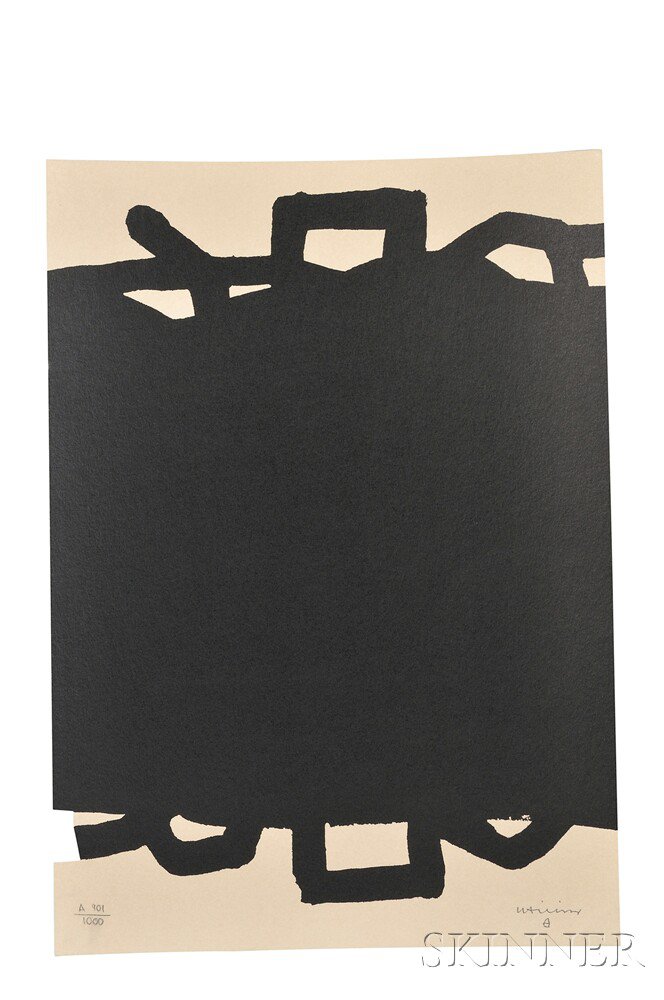 Appraisal: Eduardo Chillida Spanish - Untitled edition of Signed Chillida in