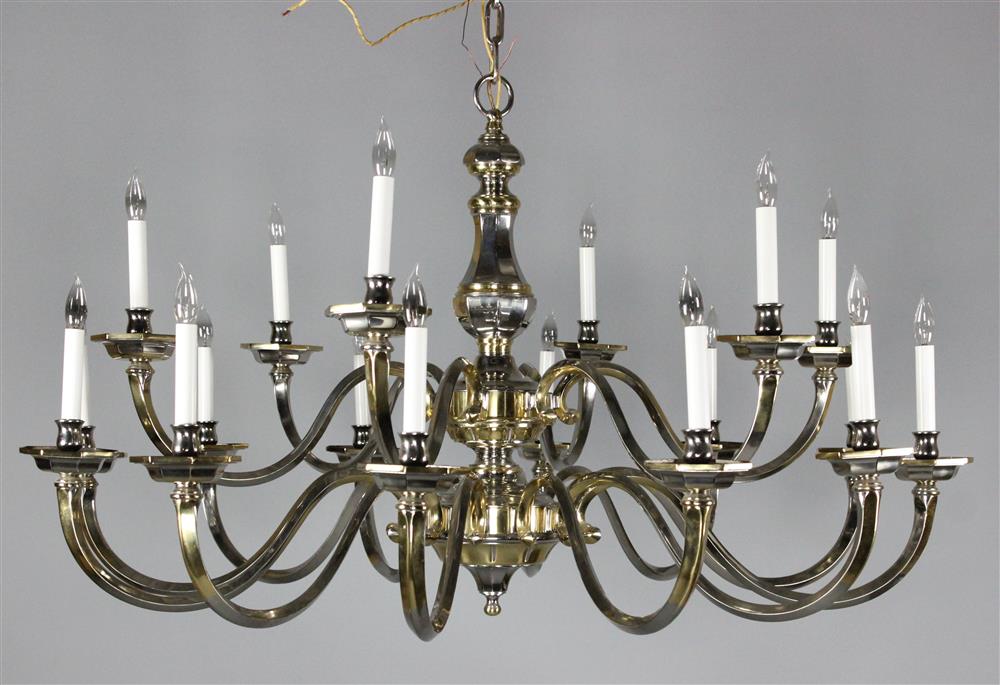 Appraisal: LARGE EIGHTEEN LIGHT CHANDELIER h w in