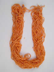 Appraisal: A coral bead multi strand necklace in need of restringing