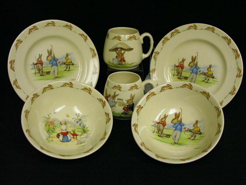 Appraisal: PIECE ROYAL DOULTON BUNNYKINS VERNON SIGNED Each piece is signed