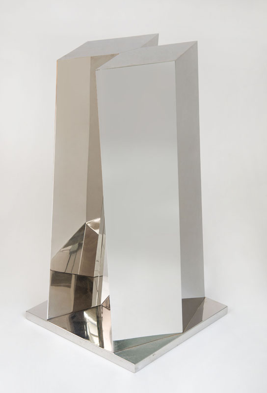 Appraisal: ANTHONY KRAUSS PYRAMID Stainless steel unmarked x x in Estimate