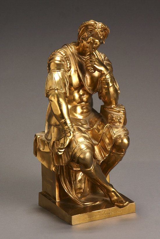 Appraisal: French Ormolu Figure of Lorenzo De Medici After Michelangelo Circa