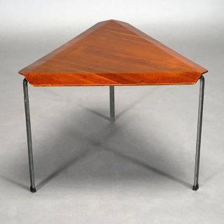 Appraisal: Raymor Triangular Bentwood Table Eames Era Length inches Width inches