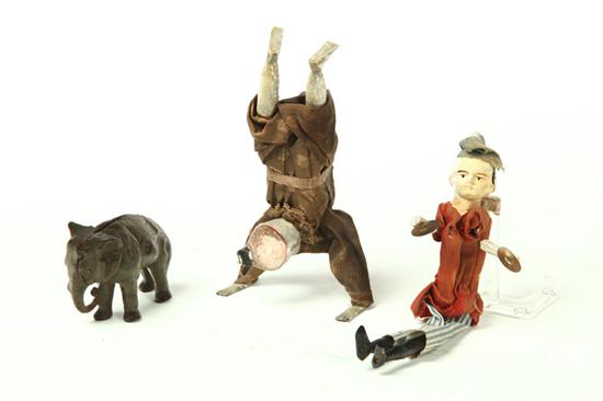 Appraisal: THREE TOYS American and European late th-early th century Clowns