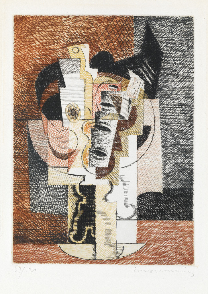 Appraisal: LOUIS MARCOUSSIS La Table Color etching and engraving x mm