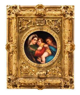 Appraisal: An Italian Porcelain Plaque Diameter of plaque inches An Italian