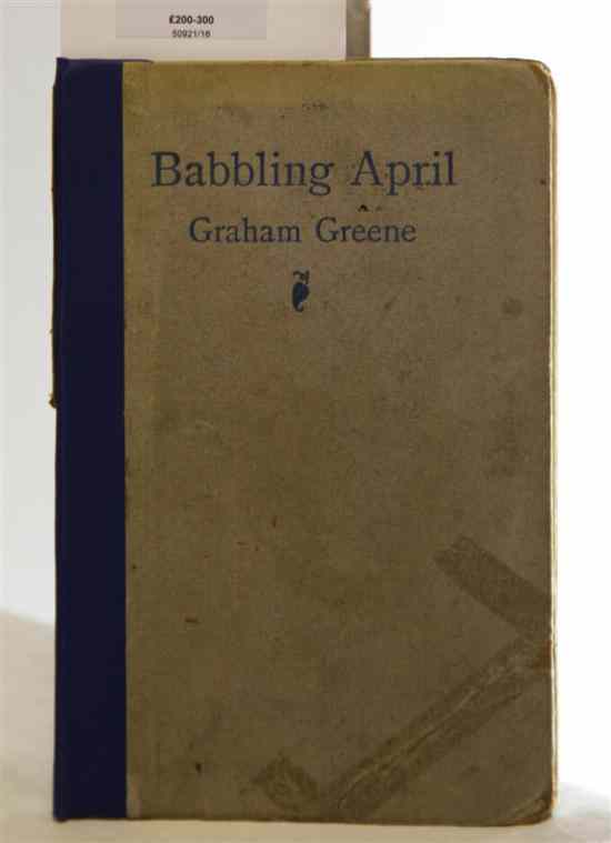 Appraisal: GREENE G BABBLING APRIL first edition repaired spine and boards