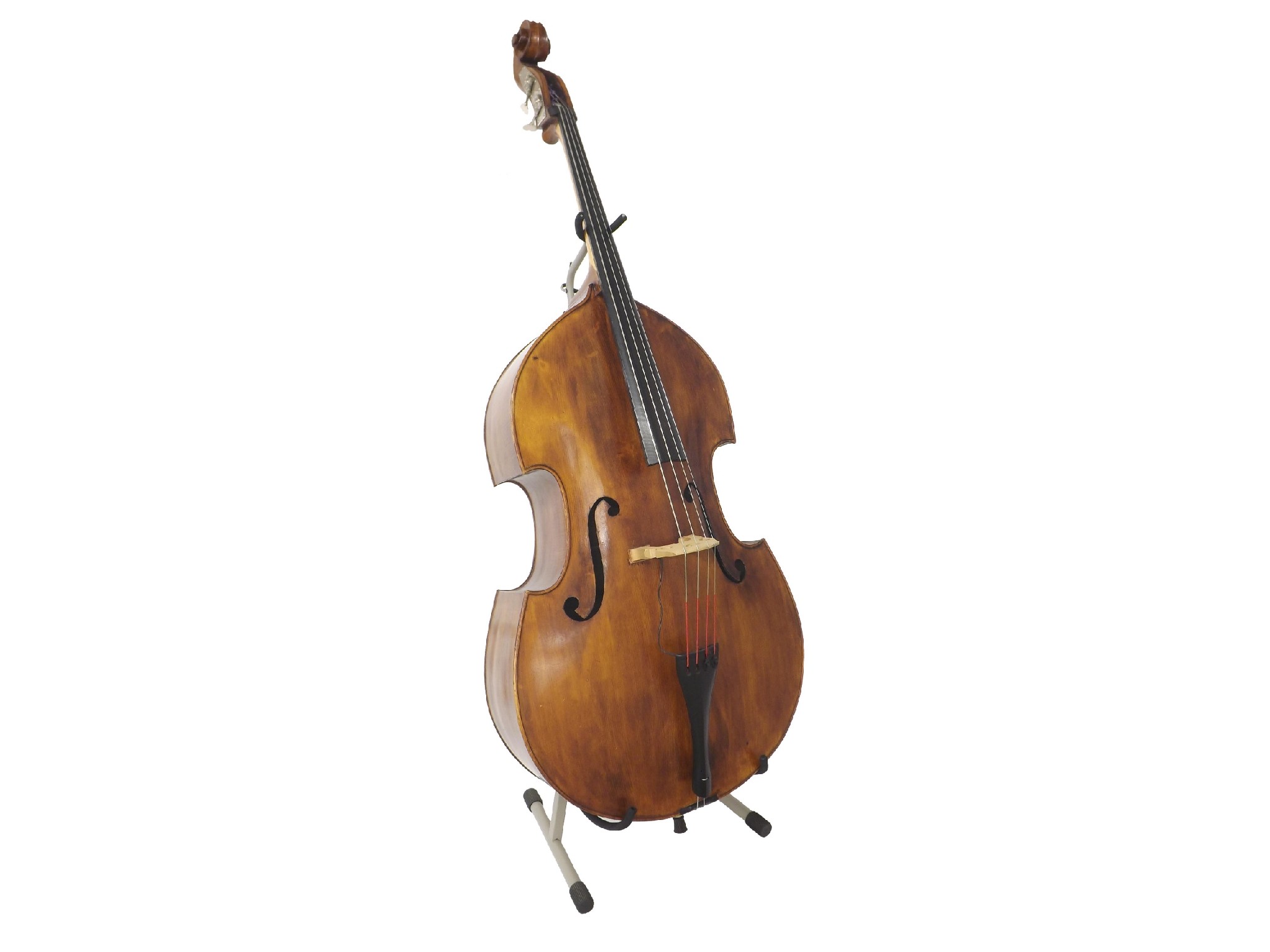 Appraisal: Good Hungarian double bass with two lightweight covers and a