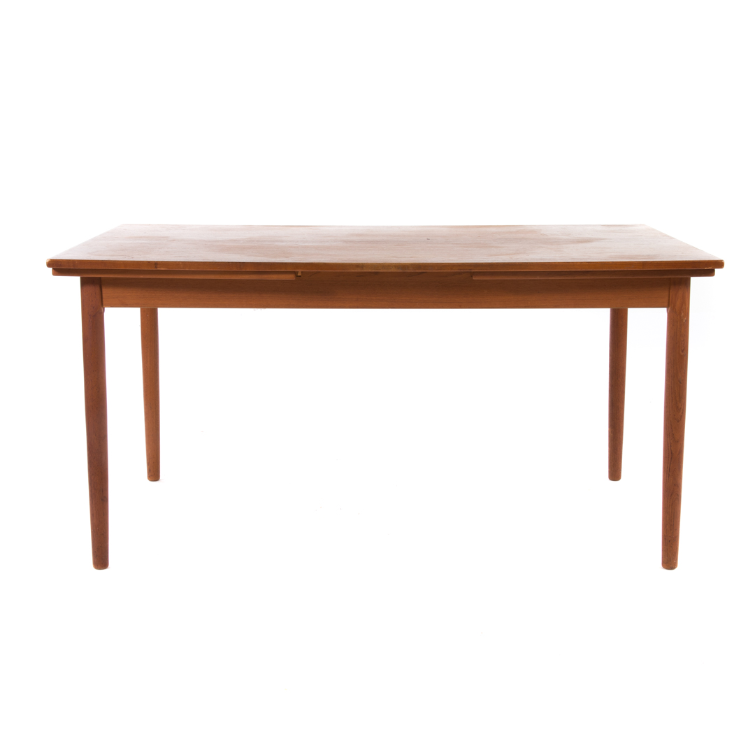 Appraisal: Danish Modern teakwood dining table signed A S Randers Mobelfabrik