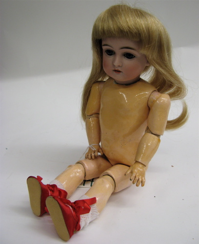 Appraisal: KLEY AND HAHN BISQUE HEAD CHARACTER GIRL DOLL H blond