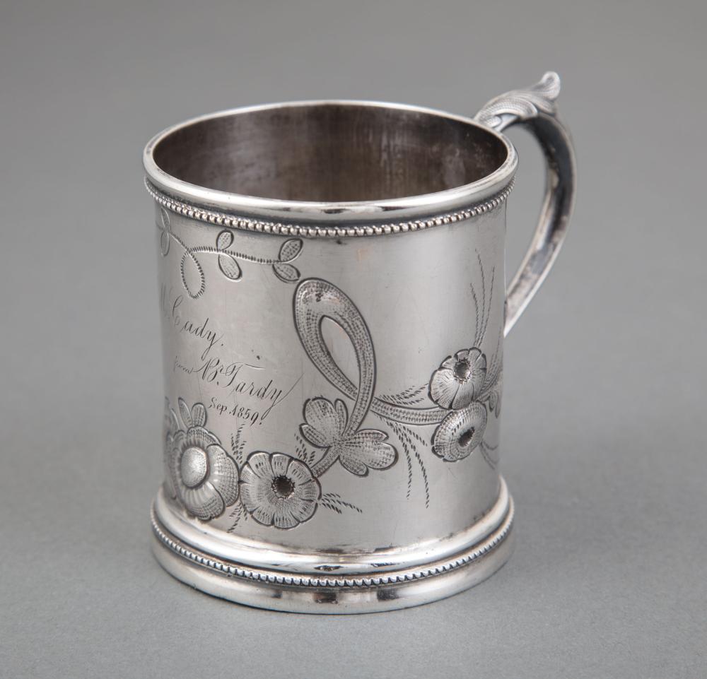 Appraisal: Mobile Coin Silver Christening Cup Alanson Knapp act - marked