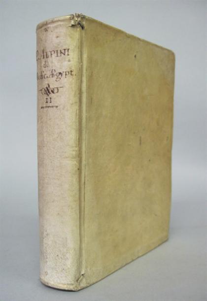 Appraisal: vol Alphinus Prosperus De Medicina Agyptiorum Leiden vols in to