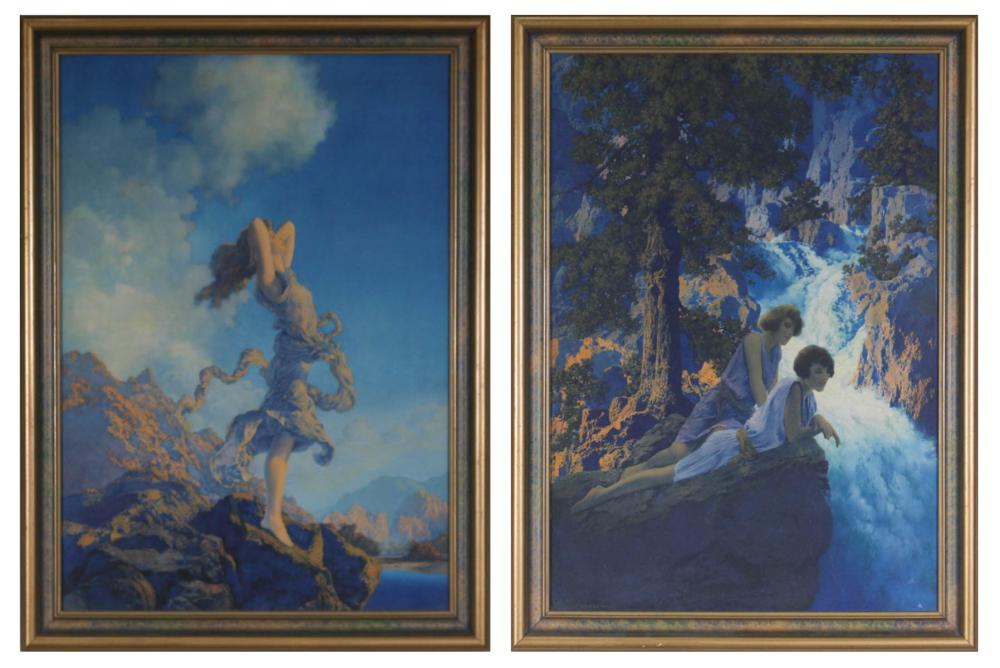 Appraisal: MAXFIELD PARRISH United States - two prints Waterfall and Ecstasy