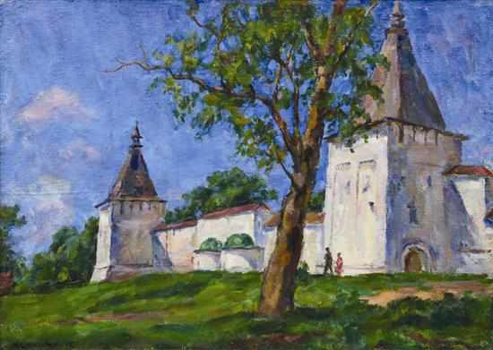 Appraisal: Mikhail Petrovic Konchalovsky Russian - Landscape with Church oil on