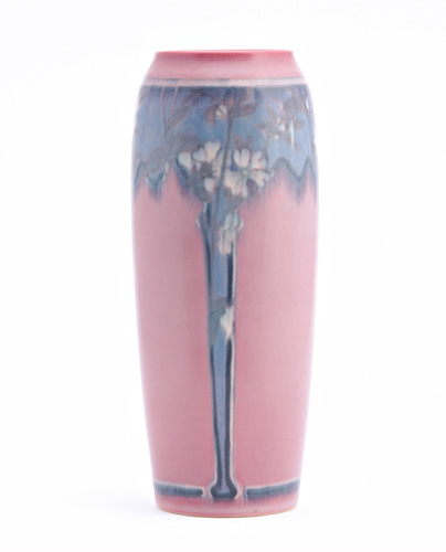 Appraisal: ROOKWOOD Vellum vase painted by E T Hurley with jasmine