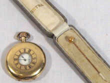 Appraisal: A gold plated half hunter pocket watch by Waltham Royal