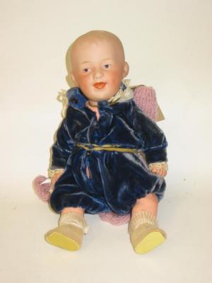 Appraisal: A Gebruder Heubach bisque head laughing baby doll with painted