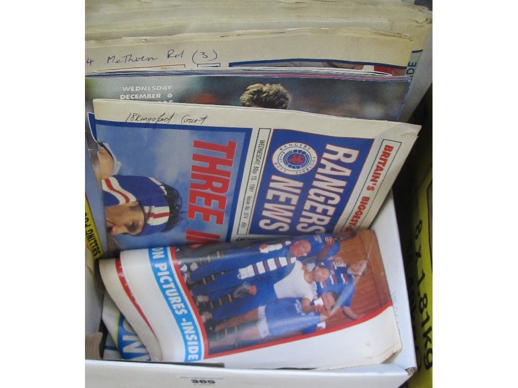 Appraisal: Box of old Rangers News