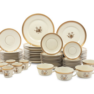 Appraisal: A Royal Copenhagen Golden Clover Porcelain Service for Twelve th