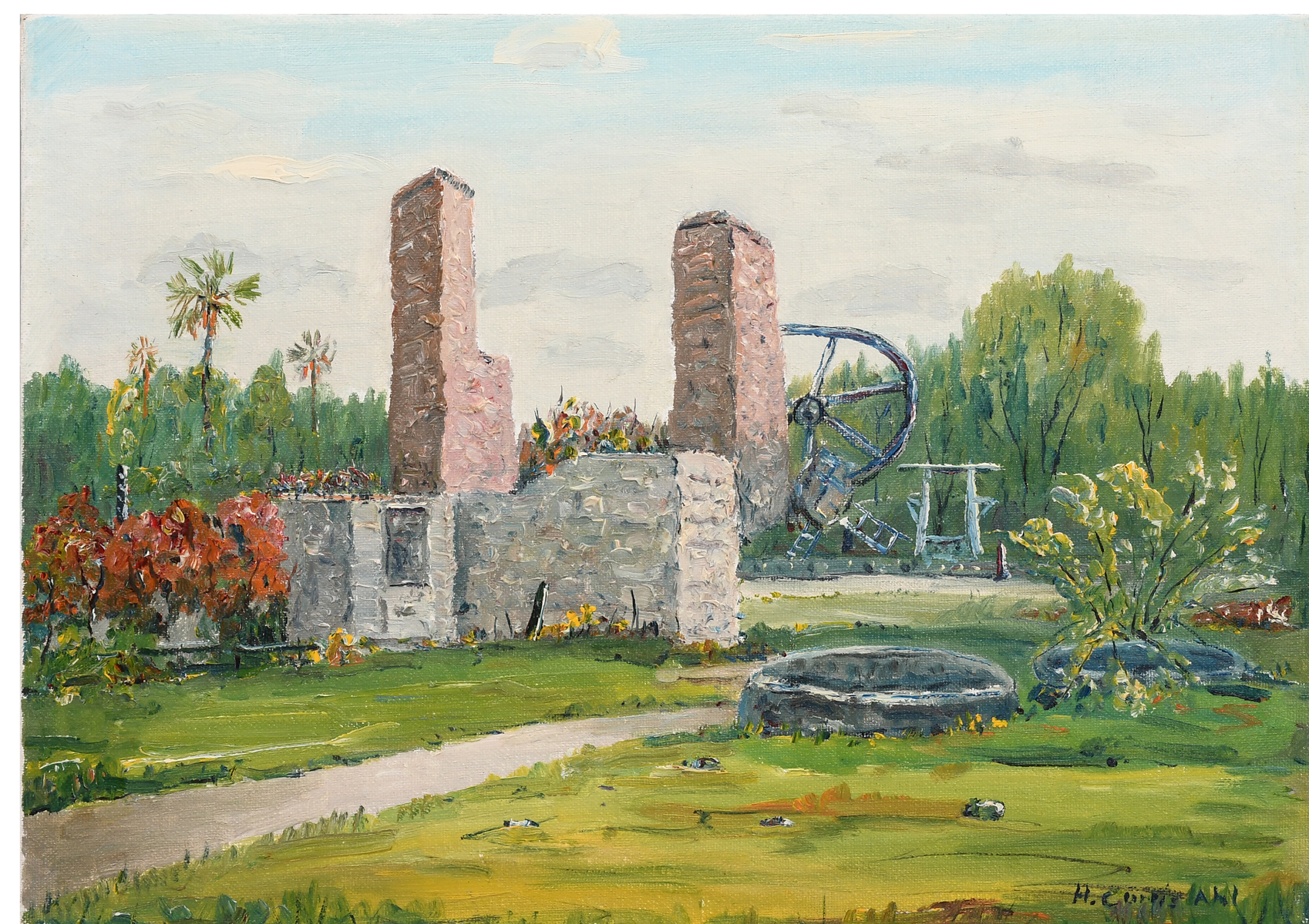 Appraisal: AHL JR Henry Curtis American - Old Sugar Mill Ruins