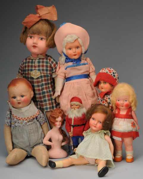 Appraisal: Lot of Papier-M ch Dolls Description Ca s Most are