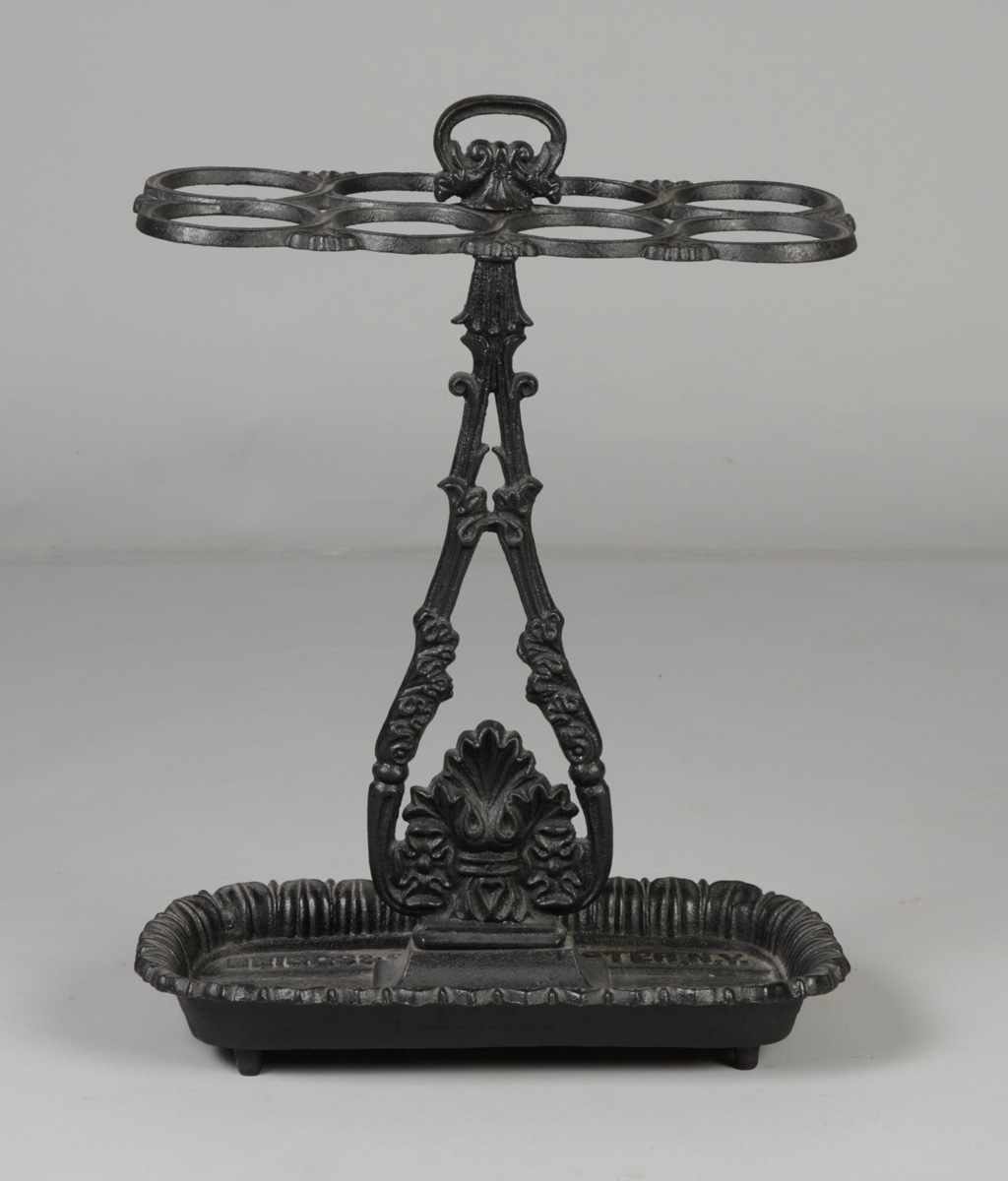 Appraisal: Cast Iron Cane Umbrella Holder Briggs Son Rochester NY Original