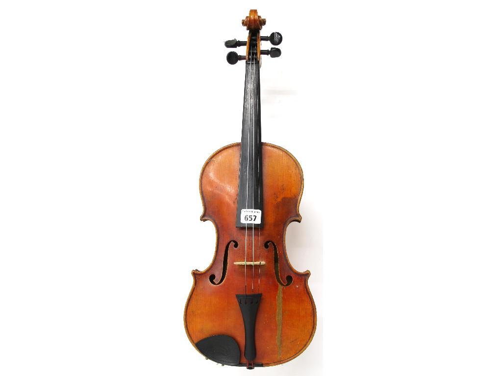 Appraisal: Early th century German Schuster Co violin cm